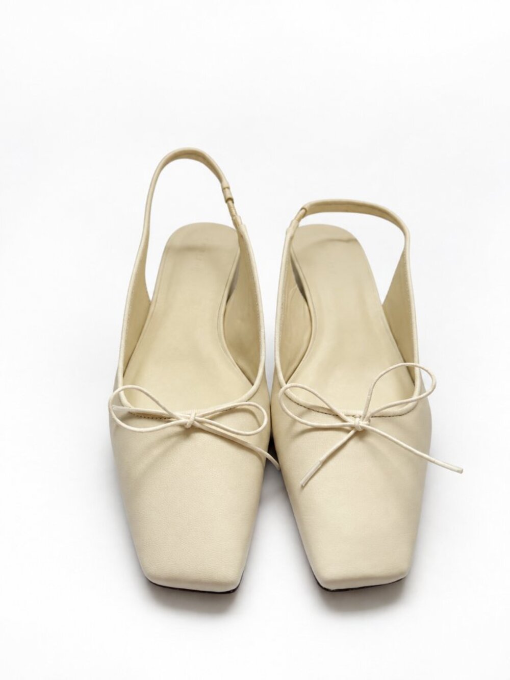 Everlane Ballet Slingback Heel, Size 10.5, Ecru